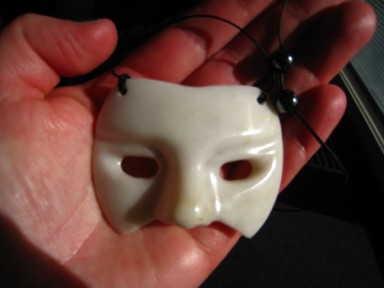 White marble mask